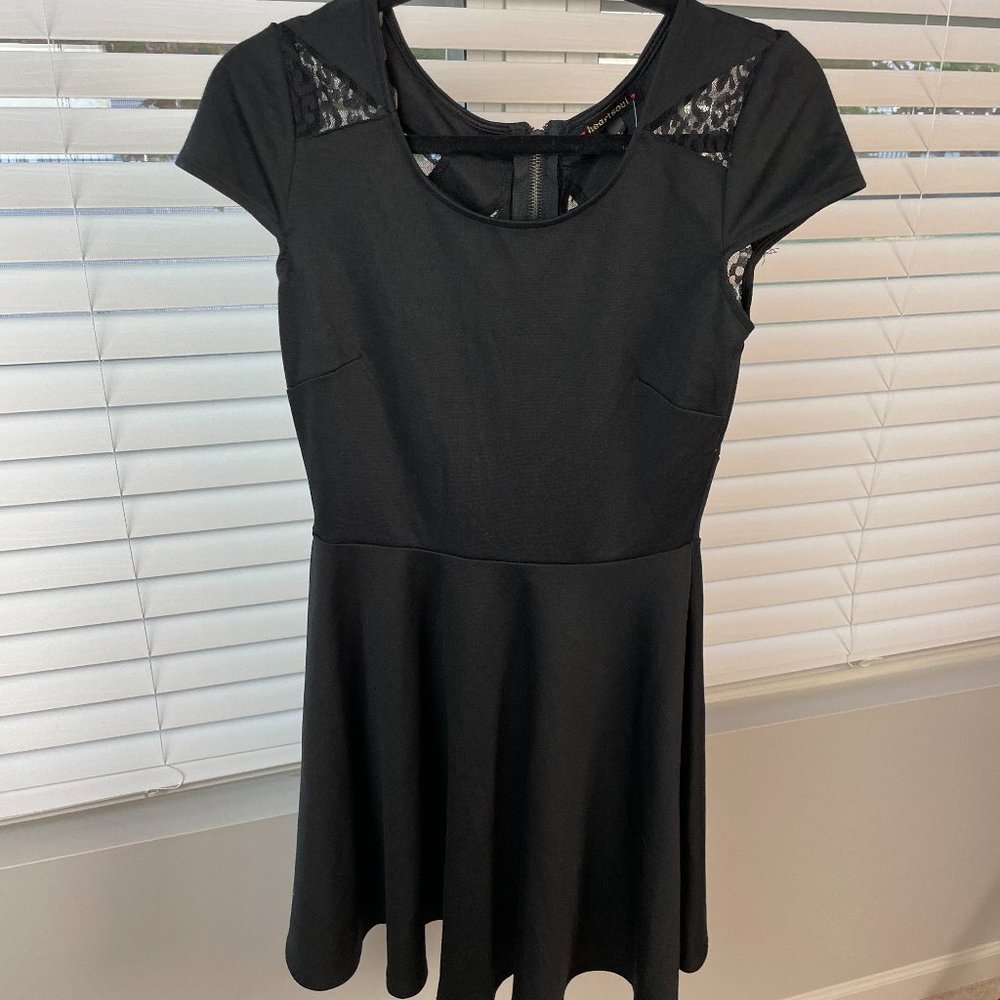 HeartSoul Black Lace Back Dress (New)